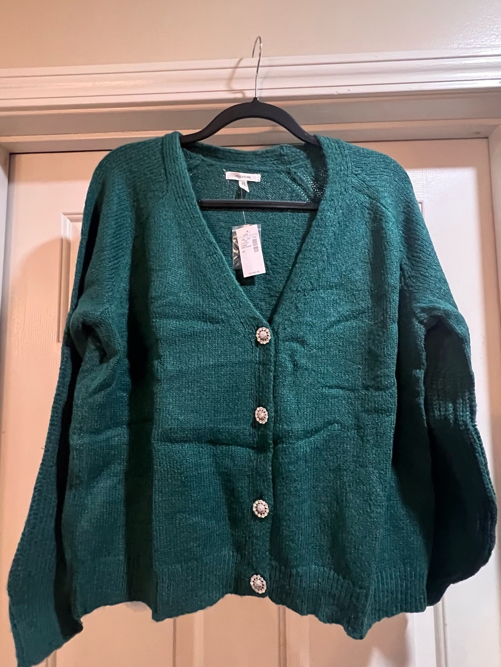 NWT Green Button-Front V-Neck Sweater Cardigan - Maurice’s